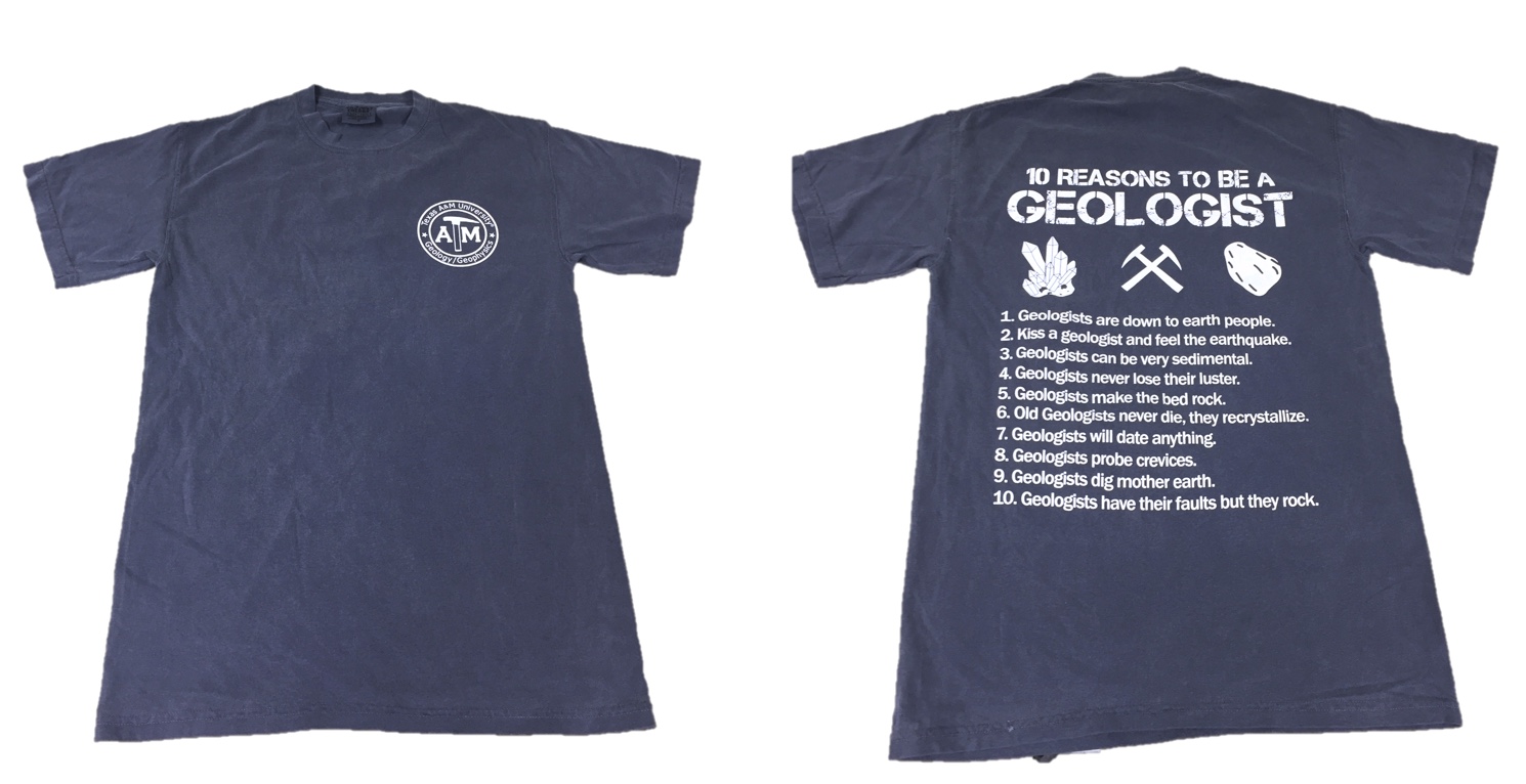 Navy Blue "Top 10 Reasons to be a Geologist" Shirt